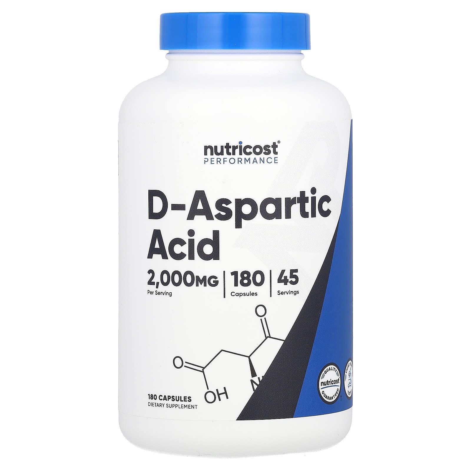 

High-performance, D-Aspartic Acid, 180 capsules (500 mg per capsule)