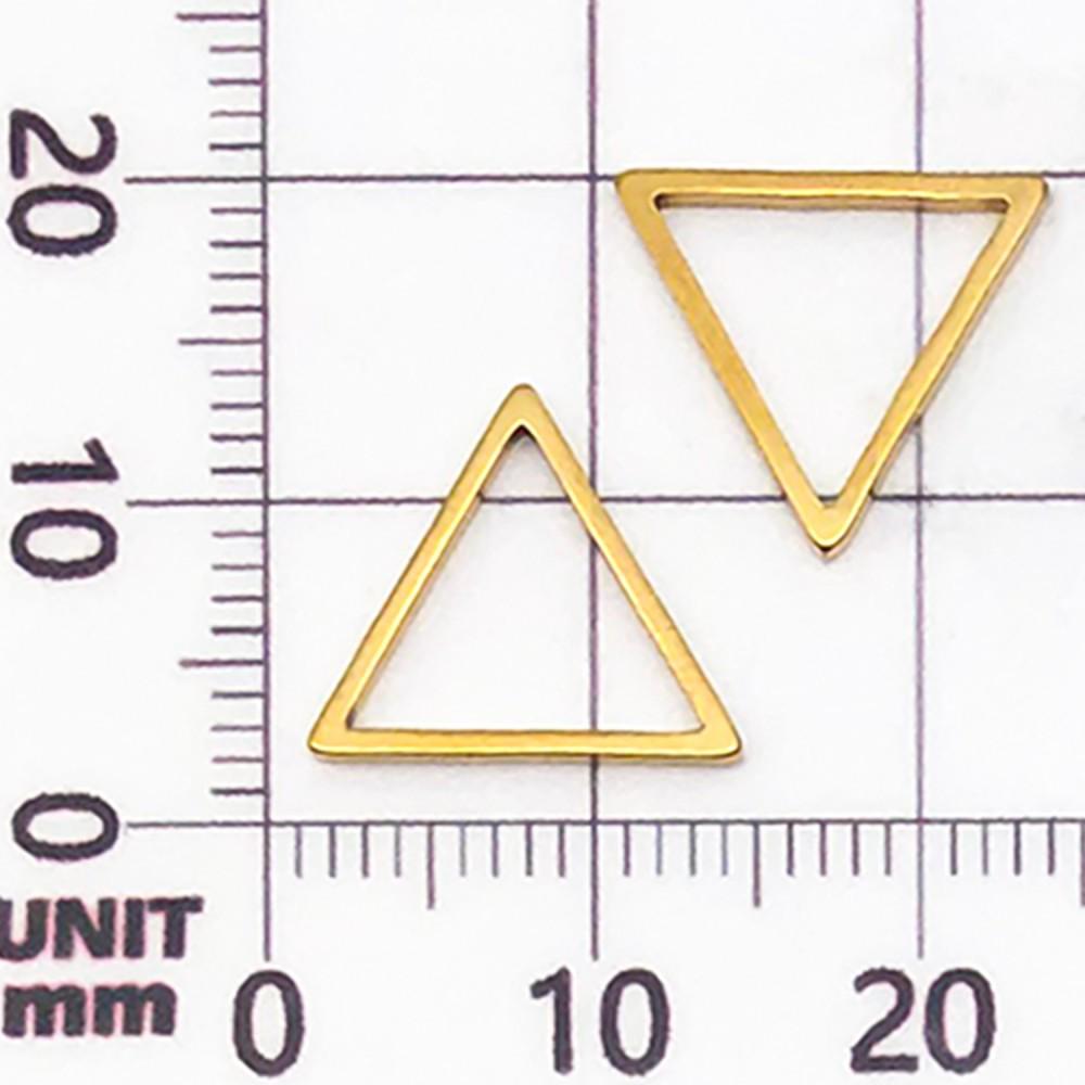 20 Mixed Gold Vacuum-Plated Stainless Steel Geometric Frame Pendant Charms for DIY Jewelry