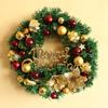 Port Love Christmas Door Wreath with Decorative Balls and Flowers