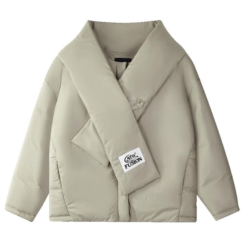 FILA FUSION Women's Winter Scarf-Collar Padded Jacket