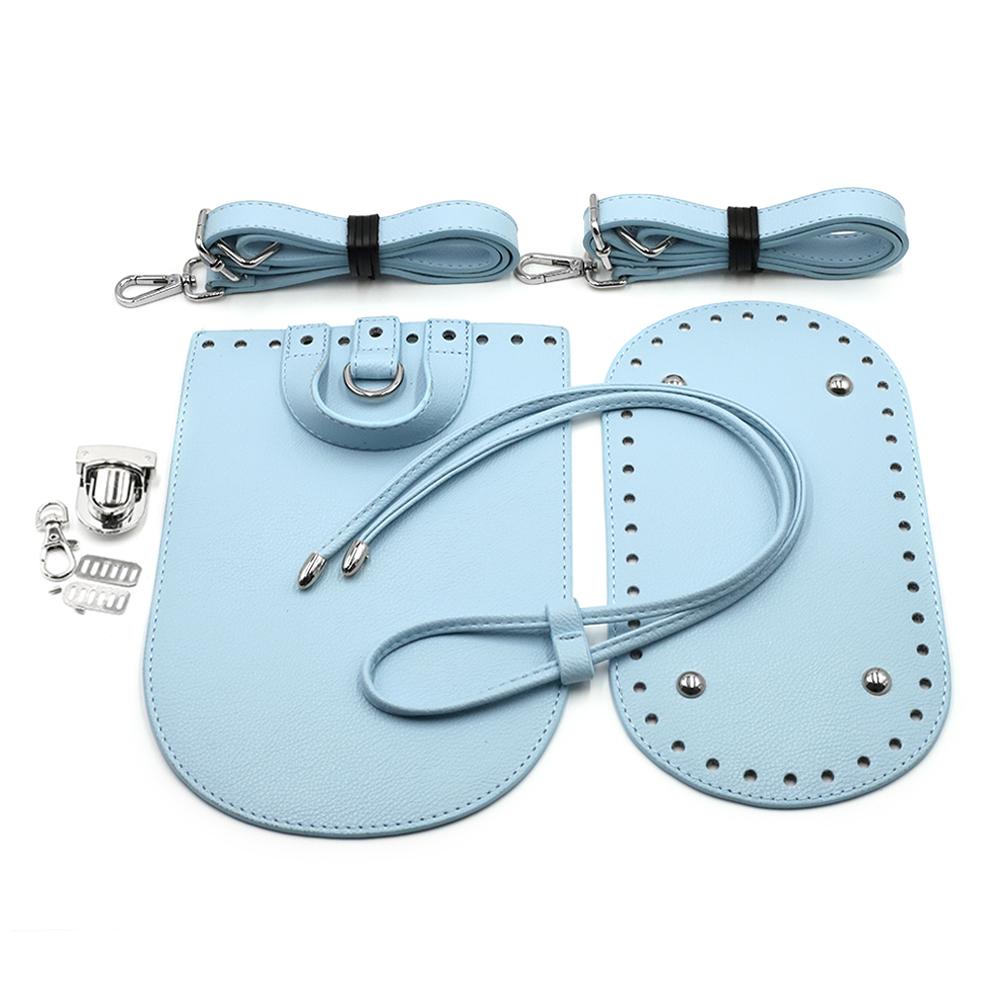 Handmade DIY Leather Bag Bottom Handbag Woven Set Shoulder Strap Crossbody Handle Crochet Bags Knitting Hardware Accessories
