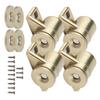 4 Stück Vintage Zinklegierung Magnetische Türfeststeller Beschläge Schrank Schrank Zubehör Gold