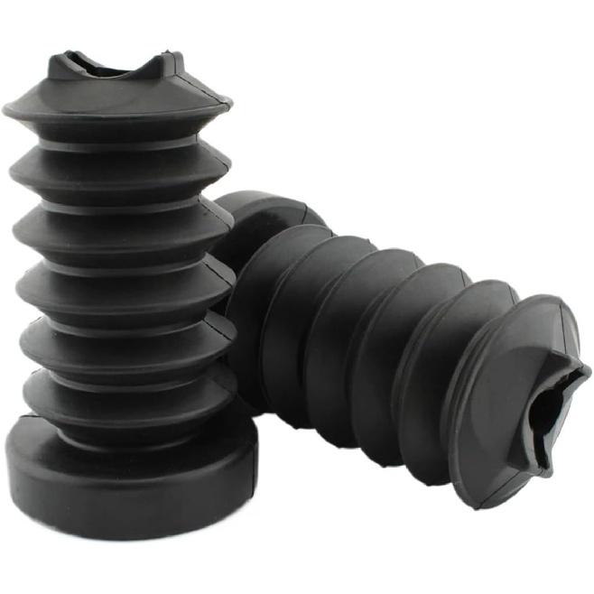 Black Rubber Rear Fork Cover Shock Absorber Compatible With Touring Street Electra Glide Road King 97-13 Motorcycle Parts