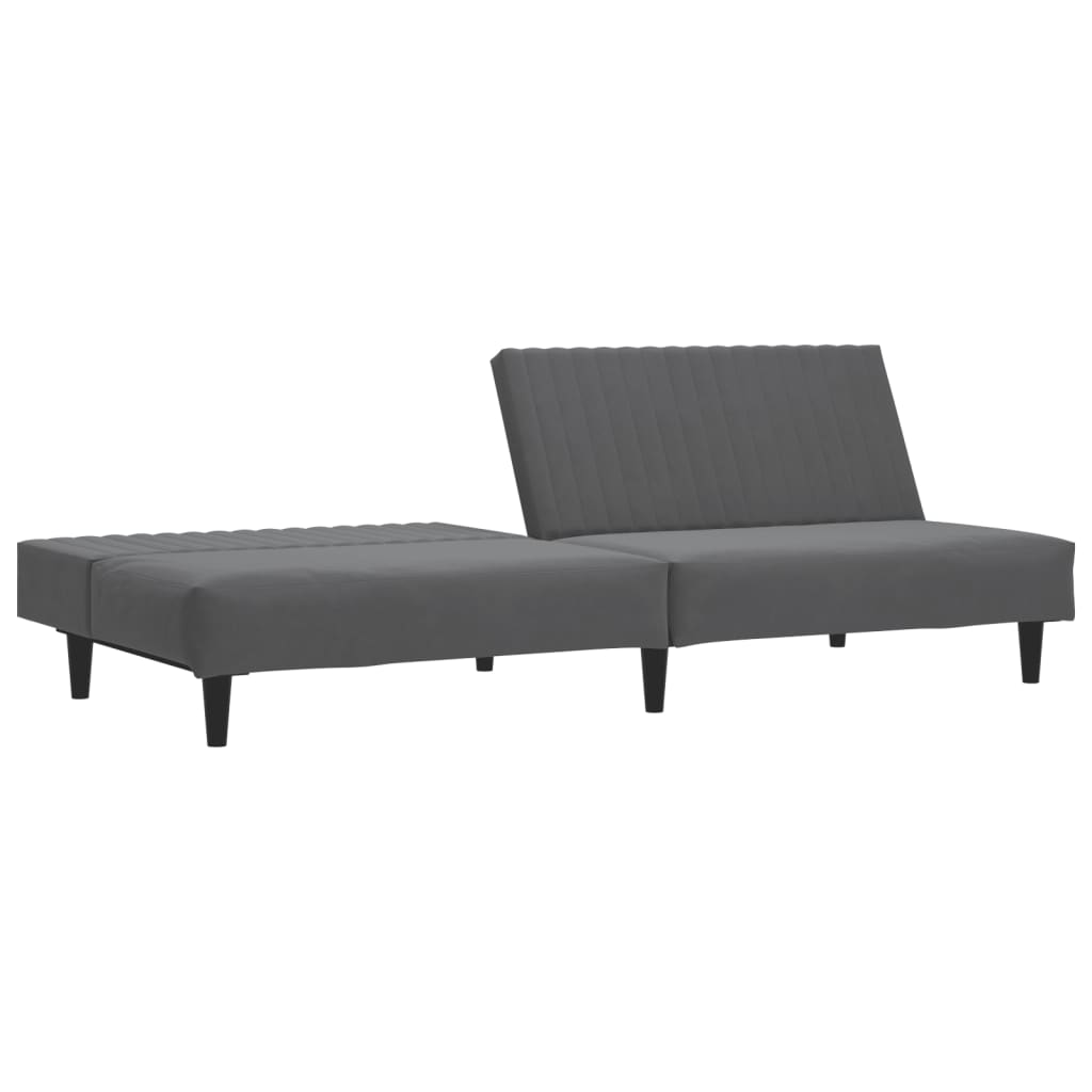 Vidaxl 2-Seater Sofa, Dark Grey, Upholstered In Velvet
