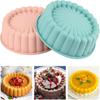 Silicone Cake Mold Reusable Nonstick Cake Pan 8 Inch Round Baking Tray Cake Mousse Pastry Baking Dessert Mould Brownie Tart Pie