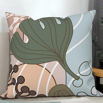 Home Decor Abstract Leaf Pattern Decorative Cushion Covers Pattern Cushion Cover Suitable for Sofa Bedroom Car Pillow Cover