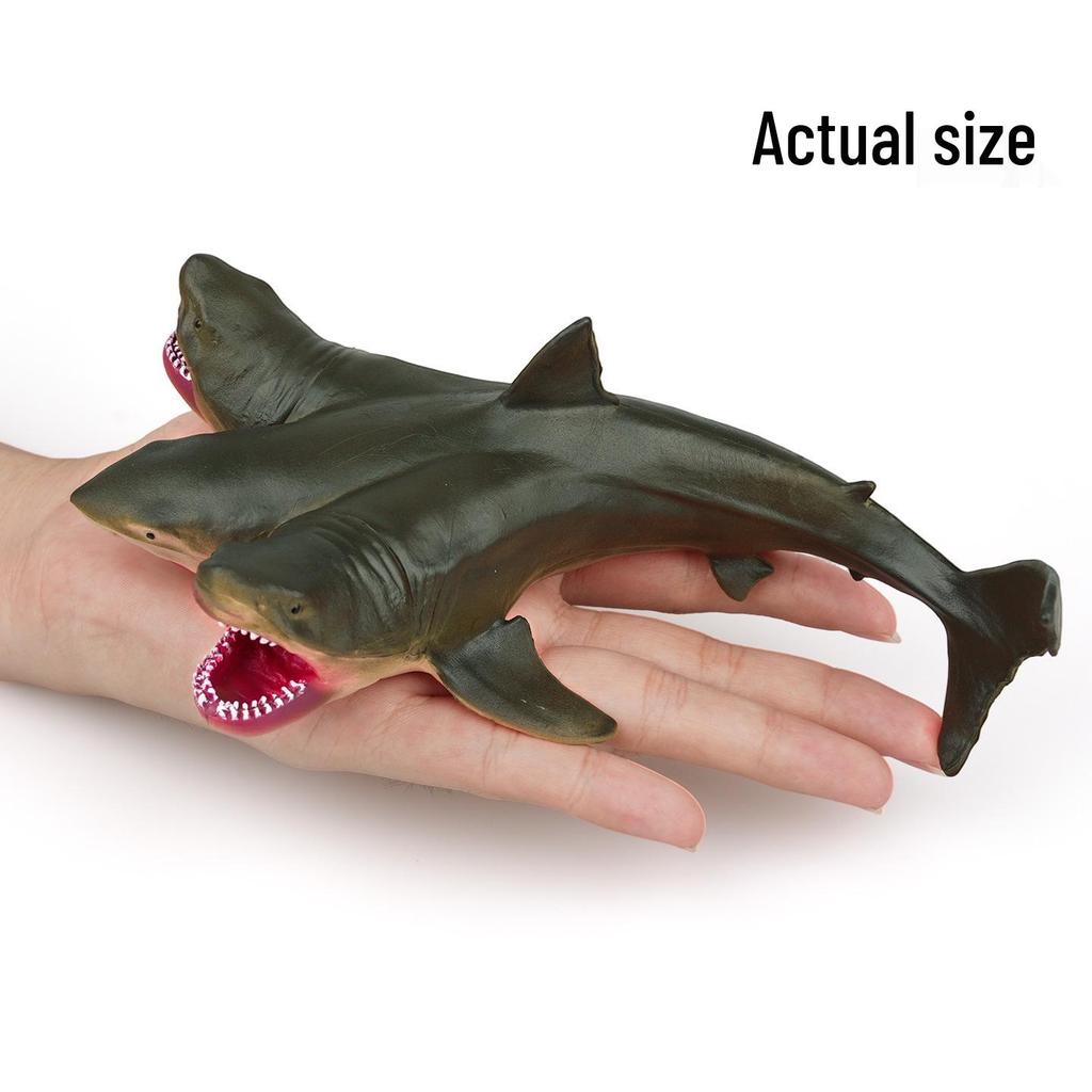 Three-Headed Shark Megalodon Model Toy for Kids