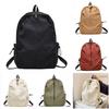 Large Minimalist Capacity Backpack With Solid Color Design For Daily Use
