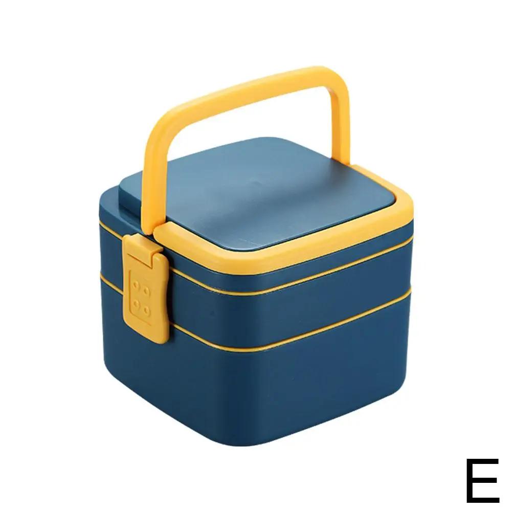 

Микроволновая печь Bento Box с посудой портативный двухслойный ланч-бокс герметичные разделенные контейнеры для еды для студентов взрослых P4Y3