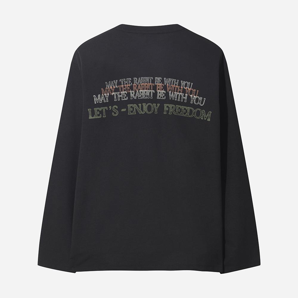 DOD Lettering Graphic Long Sleeve T-Shirt (Black)