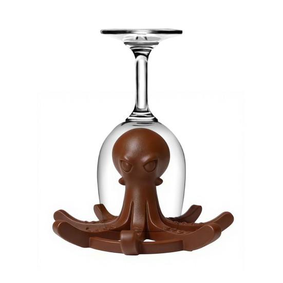 Octopus-Shaped Cup Drying Rack with 8-Arm Creative PLA Water Bottle Holder for Mugs Glasses Tumblers Space-Saving Countertop Organizer for Kitchen