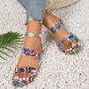 Fashion Women Slippers Flower Bohemian Pattern Sandals Fashion Big Size Slippers Home Casual Lightweight Shoes Flip Flops Slides Women