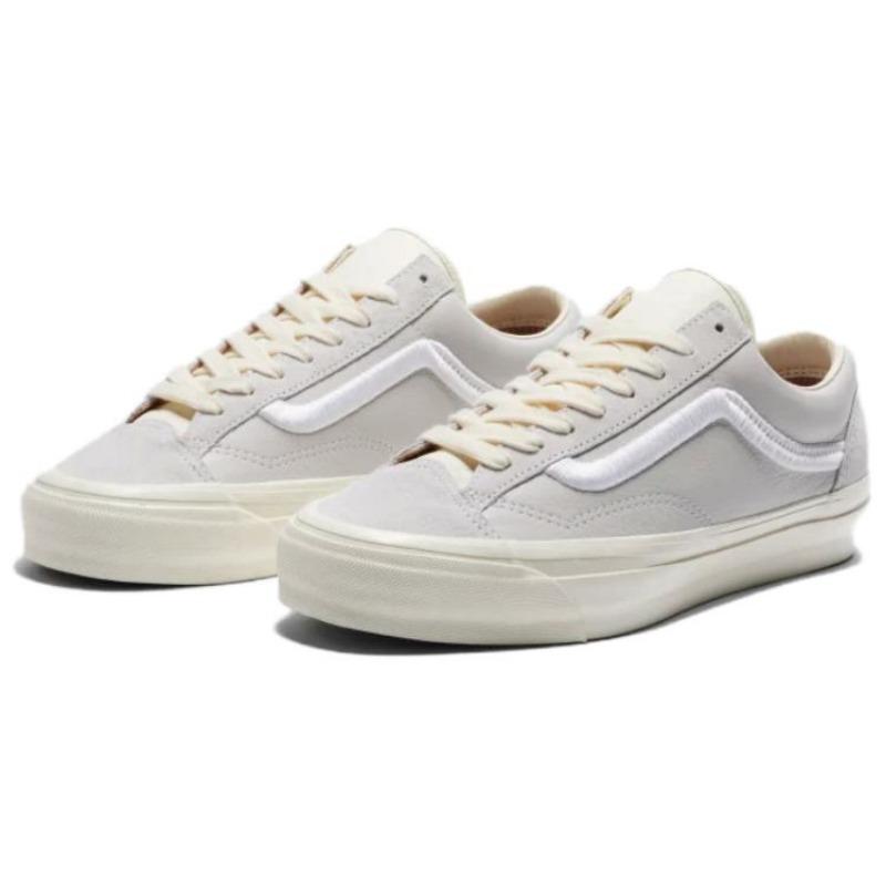 Vans Old Skool Reissue 36 Unisex Low-top Skate Shoes Grey White VN000CR3CPN