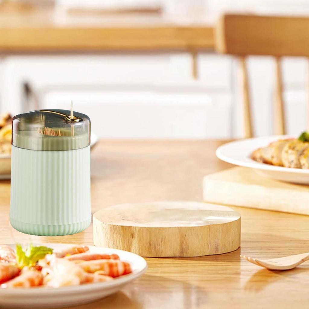 Pop Up Toothpick Case Press Toothpick Holder Dispenser Compact Toothpick Storage Box for Household