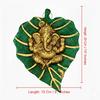 RecraftJoy Leaf Ganesh Metal Wall Hanging for Main Door & Entrance | Small Ganesha Idol Wall Hanging for Living