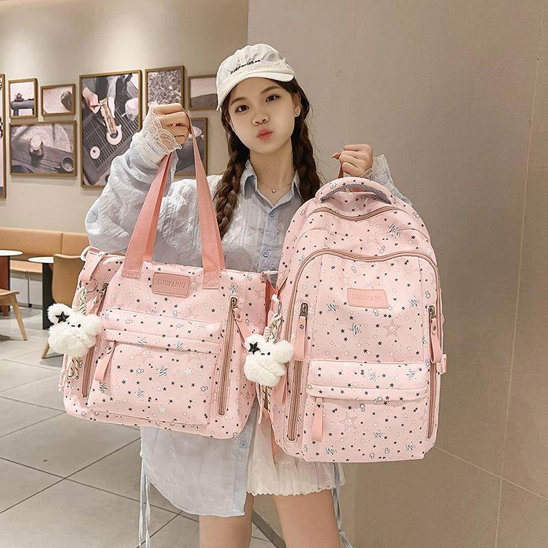 Japanese schoolbag ins niche new high-value fresh and sweet star backpack for junior high school students