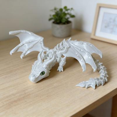3D-gedruckter Leuchtender Flexibler Gelenkiger Drache mit Flügeln Drachenmodell Fidget Tier Spielzeug