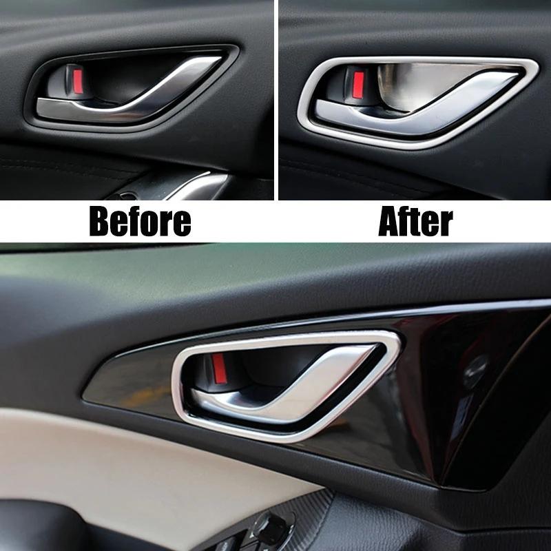 Per Mazda CX-5 CX5 KE 2012 2013 2014 2015 2016 Copertura Cornice Ciotola Maniglia Interna Porta Trim ABS Fibra di Carbonio Accessori Styling Auto