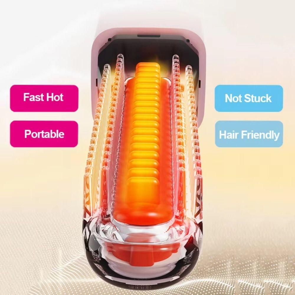 USB Charging Wireless Bangs Comb Fast Heating Portable Hair Straightener Holiday