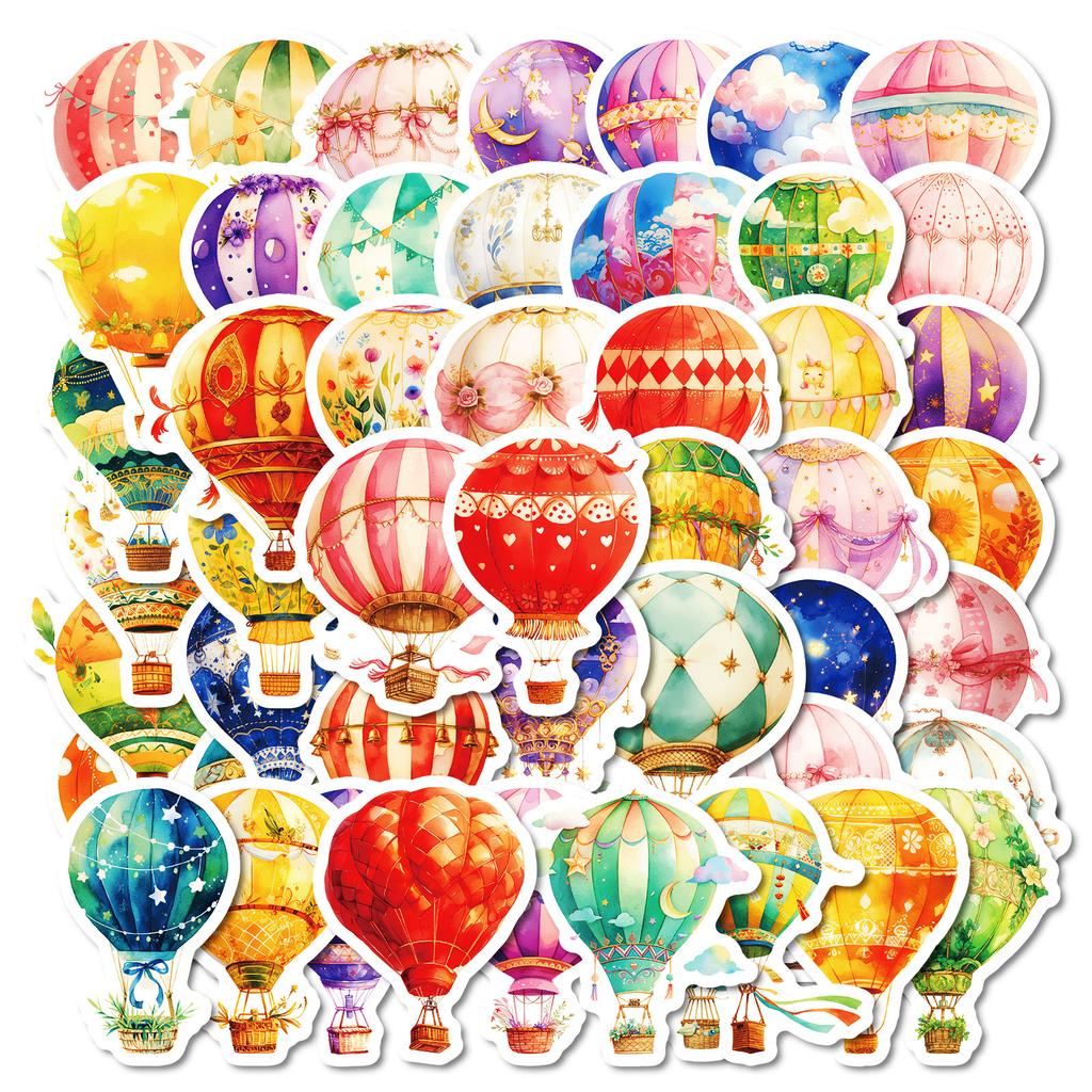 50 Creative Hot Air Balloon Graffiti Stickers Graffiti Stickers Waterproof Decorative Stickers