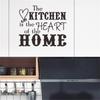 Köket Är Hemmets Hjärta Väggdekal Vinylbokstäver Ord Citat Heminredning Konstklistermärke
