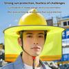 Cappello di sicurezza con protezione solare estiva, protezione per il collo, strisce riflettenti, berretto di sicurezza per lavoratori edili