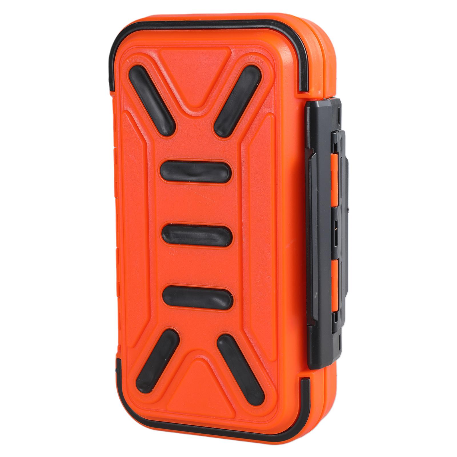 

Коробка для рыболовных приманок, ящик для рыболовных инструментов для улицы, портативный органайзер для снастей, двусторонний органайзер для приманок и крючков, прочный M оранжевый