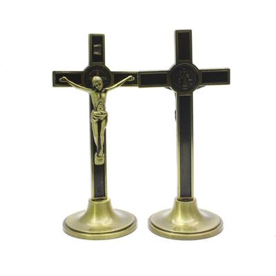 Krzyż Krucyfiks Stojak Chrystus Katolicki Jezus Statua Figurka Religijna Modlitwa Kościół Dekoracja Dom Kaplica Dekoracja