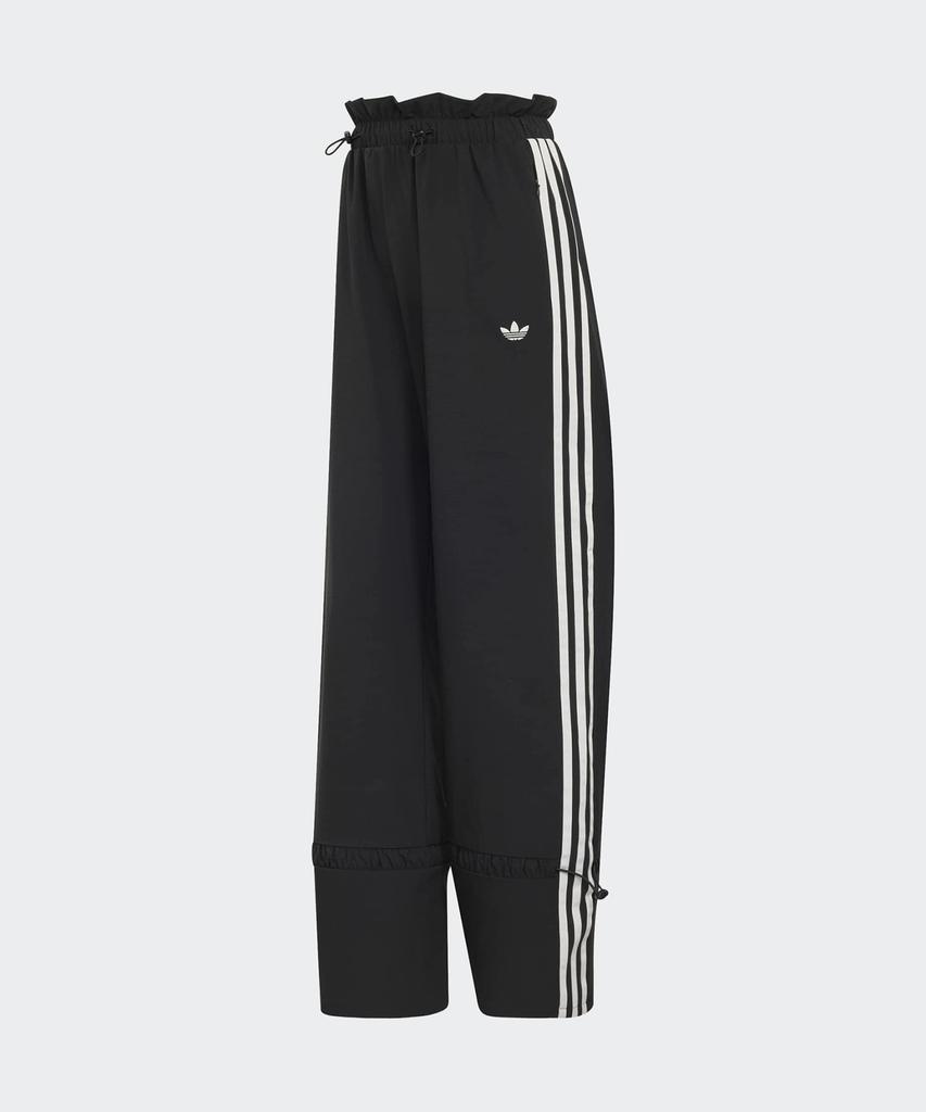 ADIDAS Nylon Paper Bag Fleece Track Pants - Black / Lg4283