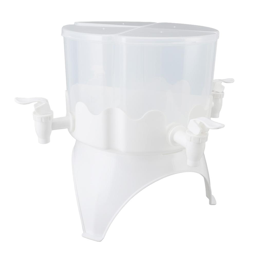Beverage Dispenser Rotatable Large Capacity Detachable 4 Grids Cold Kettle Plastic Drink Dispenser F