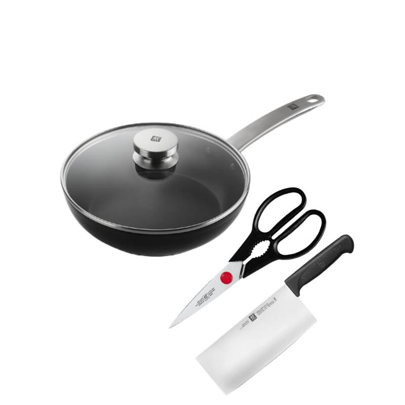 ZWILLING Cookware, 3-Piece Knife & 24cm Frying Pan Set
