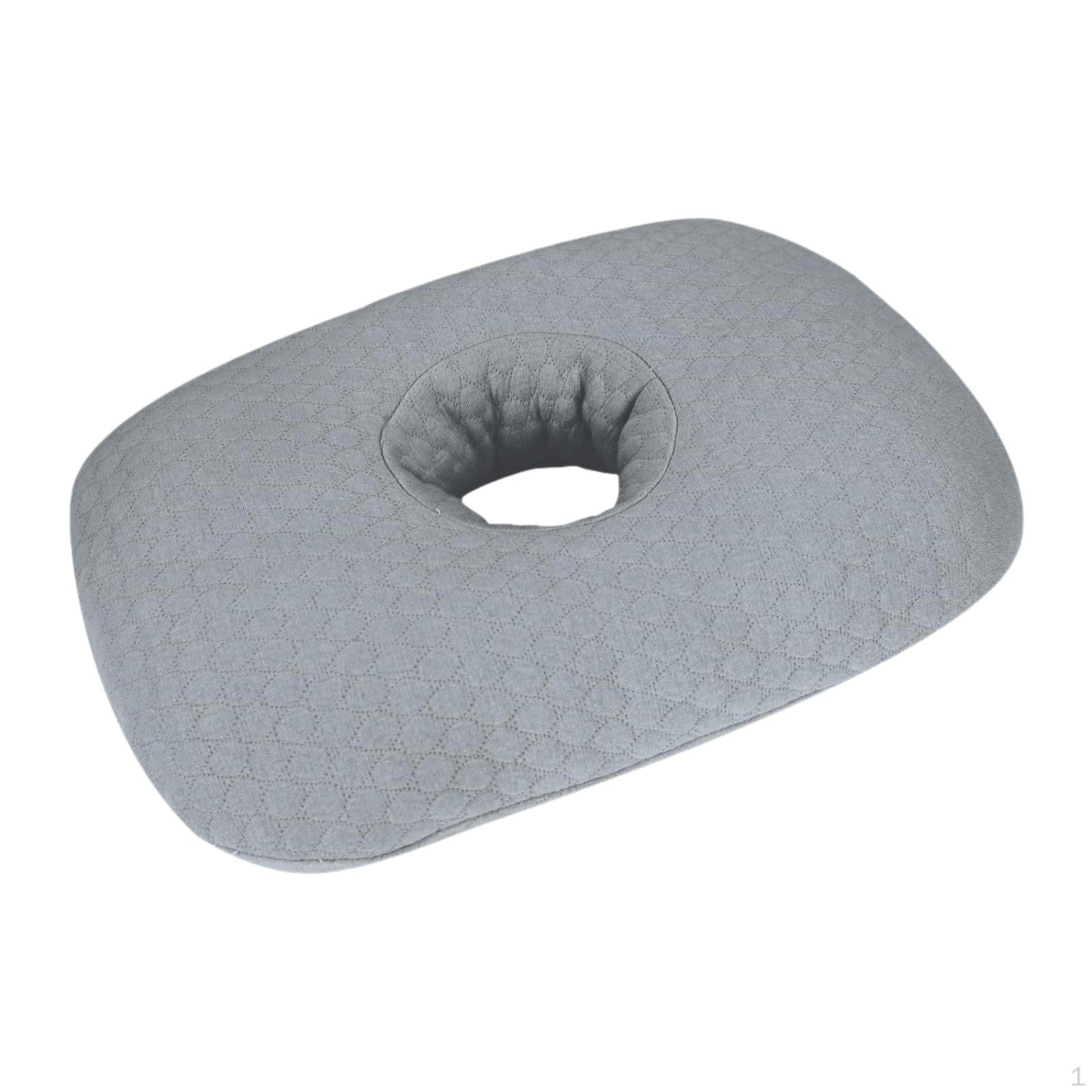 

Подушка для пирсинга ушей Дышащая Удобная, Съемный чехол, который можно стирать Для спящих на боку с А светло-серый