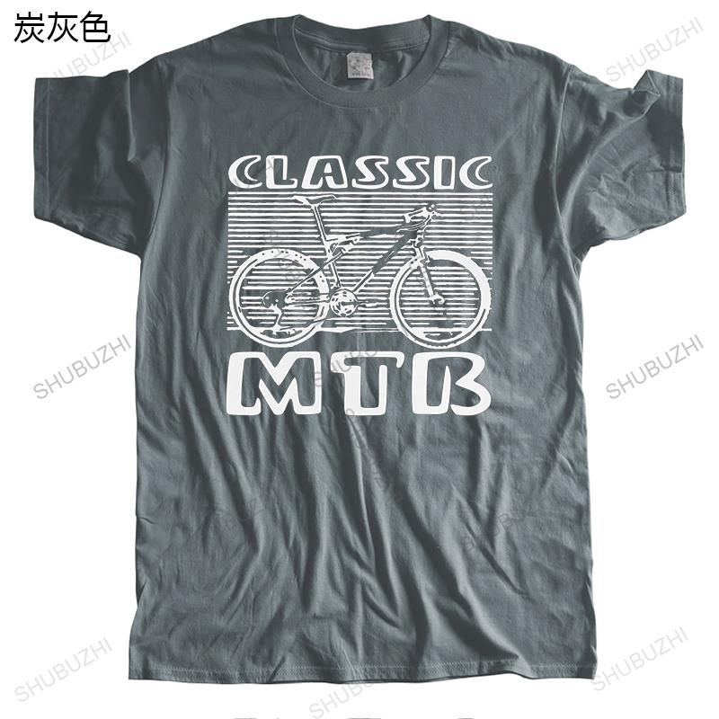 Unique Mens Classic Mountain Bike T-Shirt Short Sleeve O-neck Cotton Tshirt Full Suspension MTB Biking Tee Shirt Apparel Gift