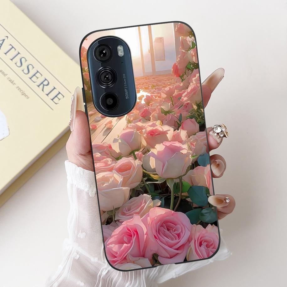 For Motorola Edge 30 Pro Case XT2201-1 Cover Lovely Panda Bowknot Silicone Shockproof Cover For Moto Edge Plus 2022 Edge30 Funda