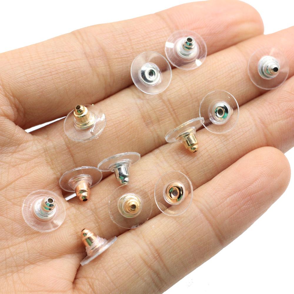6mm Soft Rubber Silicone Rubber Earring Backs Stoppers for Stud Earrings DIY Jewelry Making Earring Findings Accessories