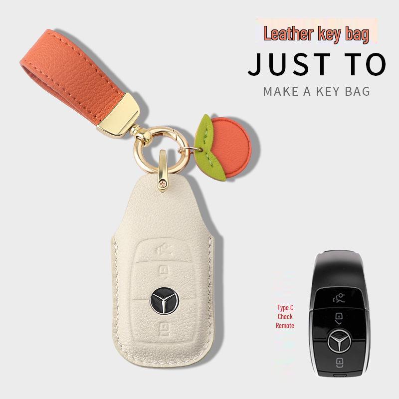 

Mercedes E-Class TPU Leather Key Cover for E300 & GLC300 - Compatible with GLB, GLA, GLS, A-Class, and AMG Models Standard