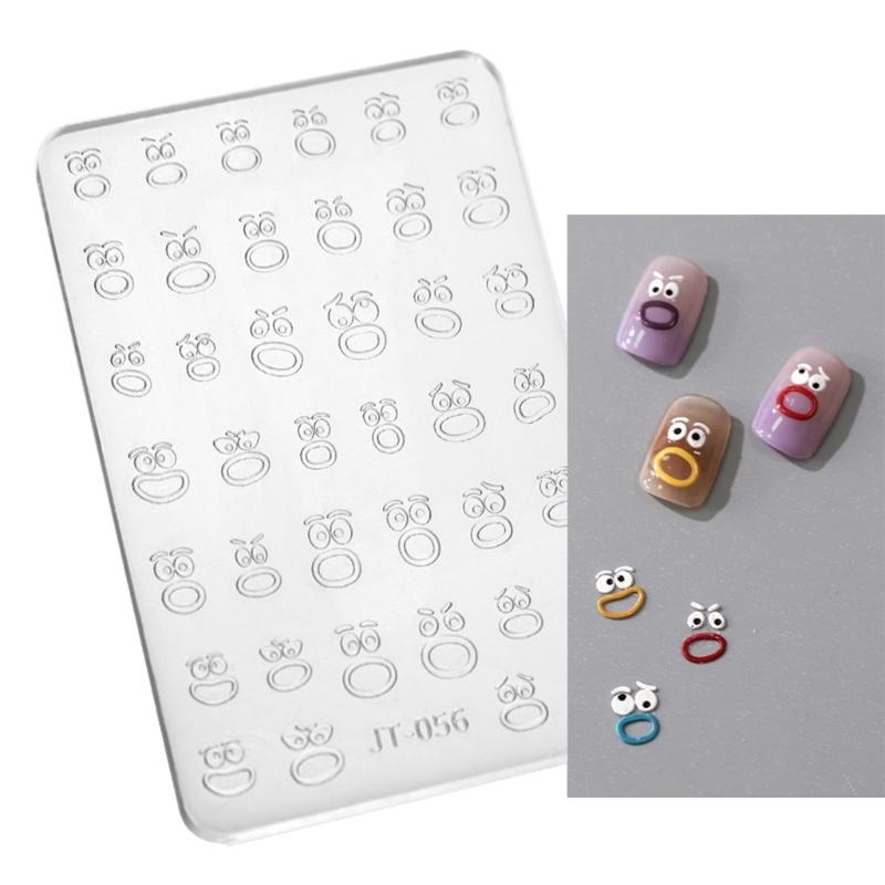 Flower Nail Art Silicone Mold 3D Butterfly Embossing Gel Print Stencil Nail Carving Template Tool for DIY Nail Art Decors