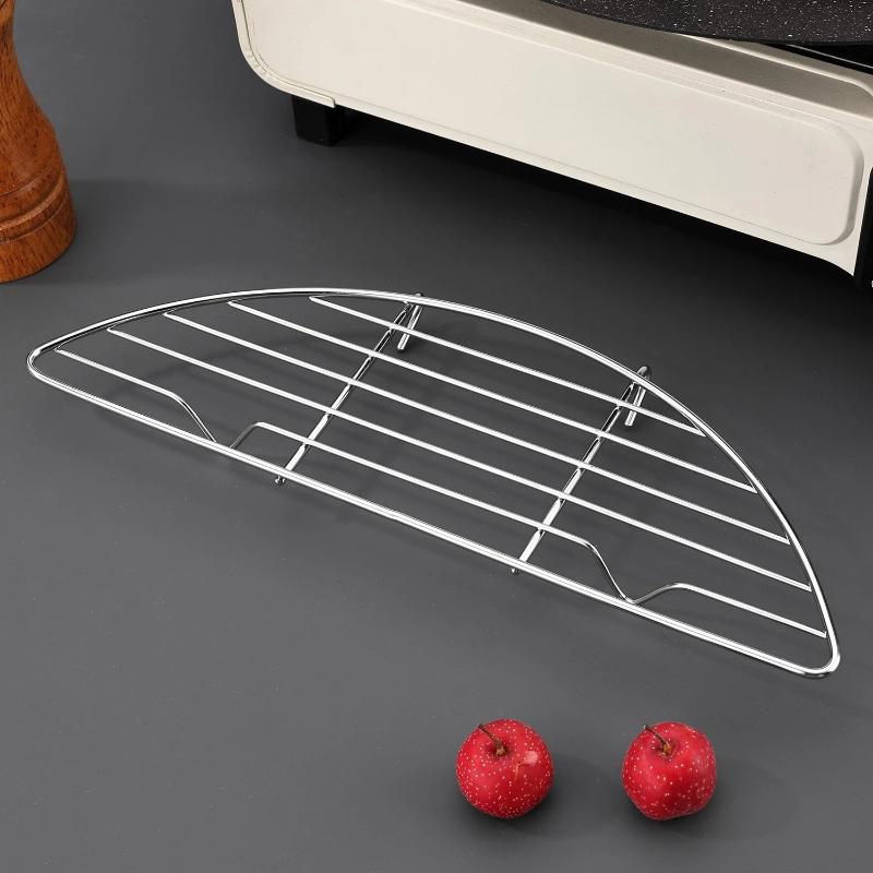 Outdoor Barbecue Net Steam Rack Stainless Steel Camping Barbecue Frying Pan Barbecue Meat Drain Anti Scorching Grill