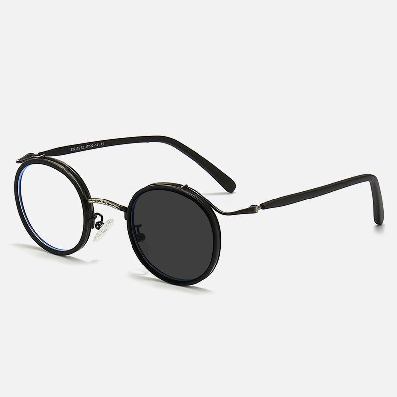 New Fashion Trend Retro Japanese Round Frame Presbyopic Eyewear For Men And Women Photochromic Anti Blue Light Reading Glasses