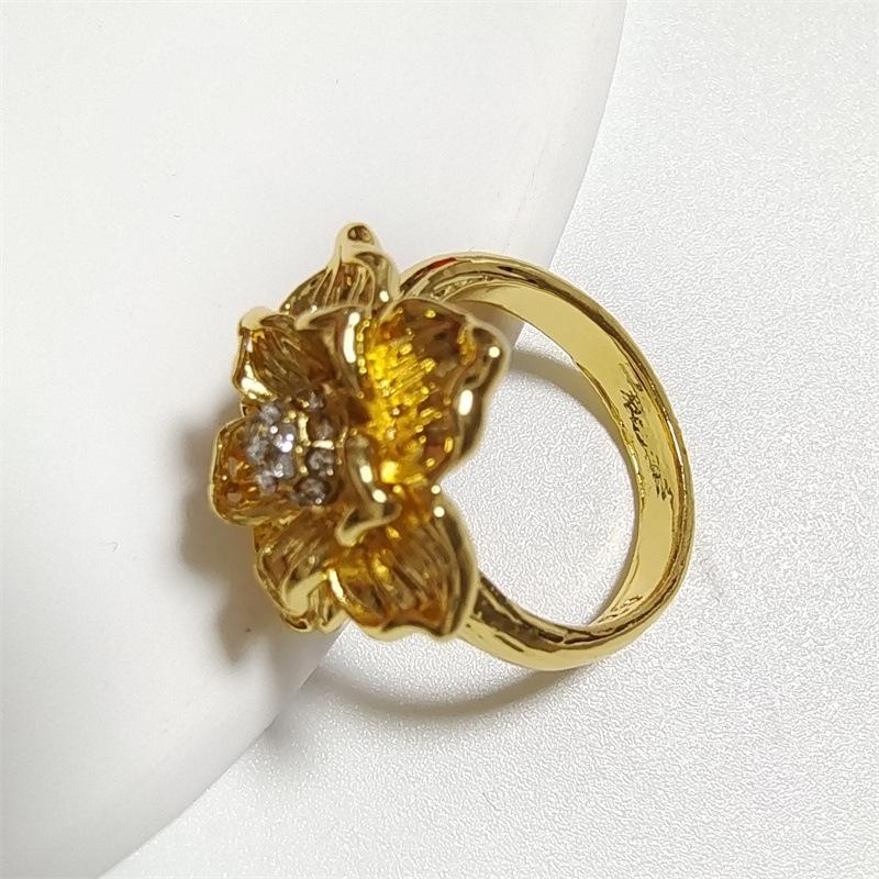 Damenringe Goldener Melaleuca-Blumenring Weiblicher kreativer Ring