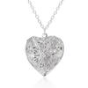 Romantic Heart Locket Pendant Necklace Vintage Gold Color Openable Photo Frame Charm Necklace for Women Men Couple Jewelry Gifts