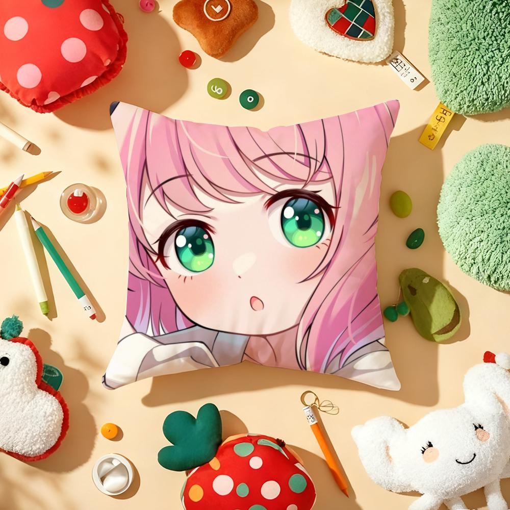 Anime Cute S-Spyx Family Pillow Case Plush Fabric Soft Double-Sided Printed Sofa Warm Winter Home Gift Cushion Cover