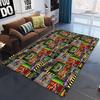 Square Flannel Monster Truck Carpet Thrill Game Monster Jam Decorative Floor Mats Modern Home Living Room Rugs Bedroom Carpet