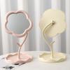 Sunflower Makeup Mirror for Students Desktop Flower Beauty Mirror Girl Dressing Table with Hanging Jewelry