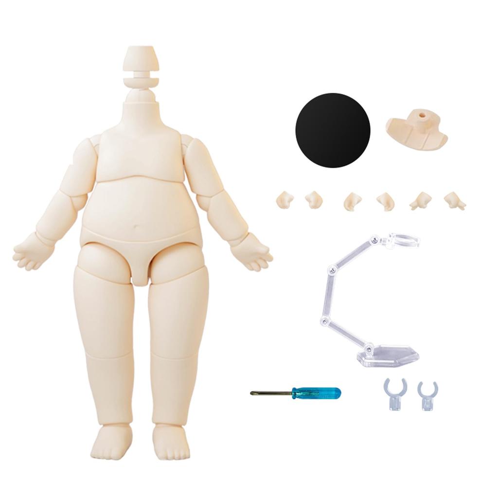 YMY Pear Shape Doll Body YMY BJD GSC Doll Head Mini Scale Cute Fat Action Figure Suitable for New Year Gift Milky White 9.8cm 1/12 1/8 1/12