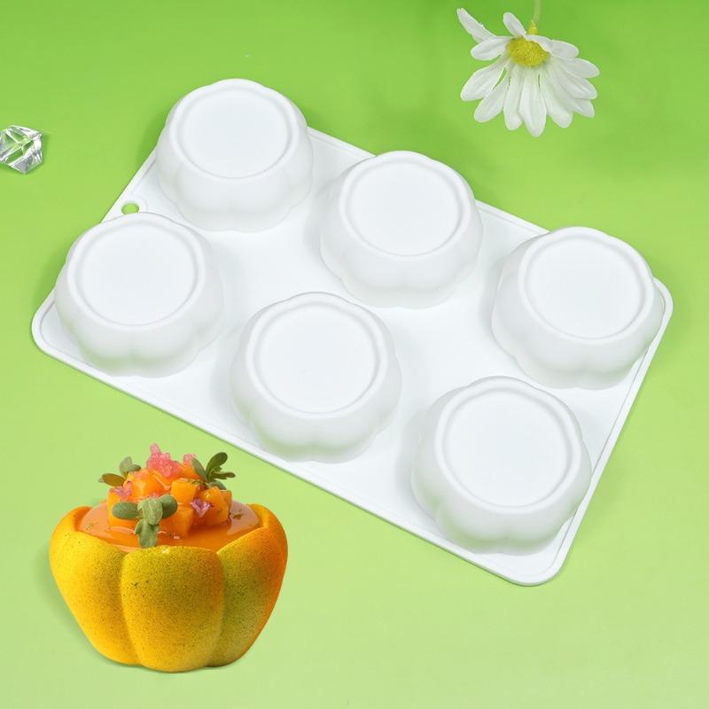 Flower-shaped Silicone Mold DIY Baking Tray for Cake Decoration Round French Mousse Home Baking Prop Kitchen Tool