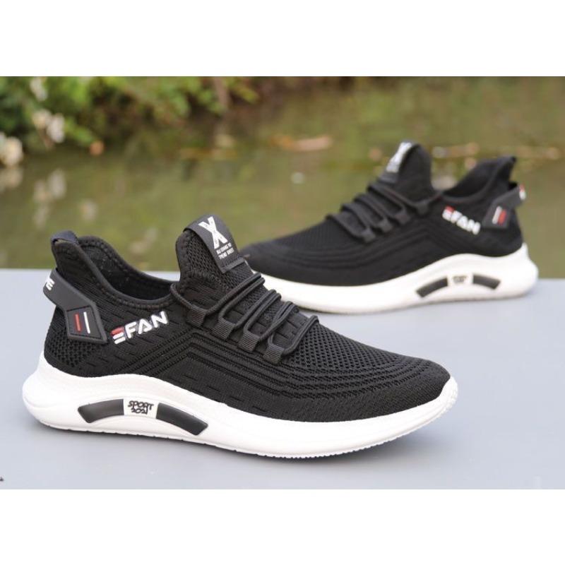 Men's Shoes, New Summer Breathable Casual Sneakers, Korean Style Trendy Versatile Mesh Running Shoes for Men