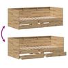 Daybed with Headboard Artisan Oak Finish 75 x 190 cm Engineered Wood