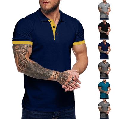 Men's Summer Casual Solid Color Loose Lapel Golf Shirts Men's Polo Shirts T-Shirts Men's Tops