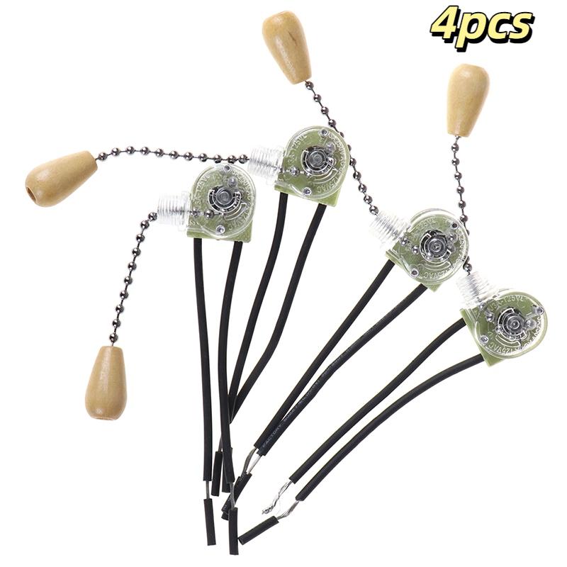 4 шт. Настенный светильник с выключателем-цепочкой, универсальный выключатель-цепочка для домашнего потолочного вентилятора и лампы 220V